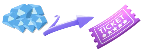 Use gems to enter tickets into the daily draw